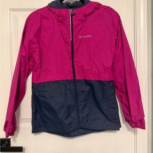 Columbia Kids' Fuchsia and Navy Raincoat